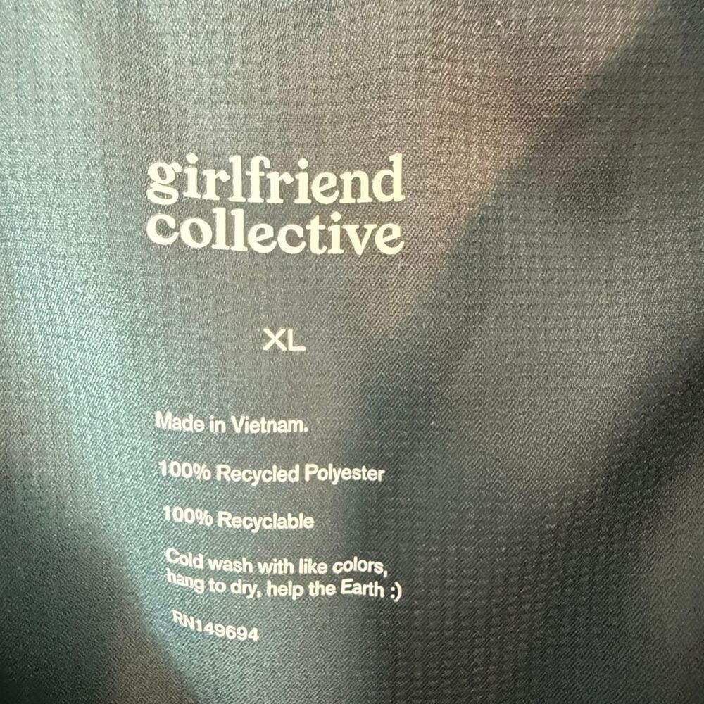 Girlfriend Collective Green Hummingbird 1/2 Zip Windbreaker Jacket Hoodie XL - Picture 13 of 15
